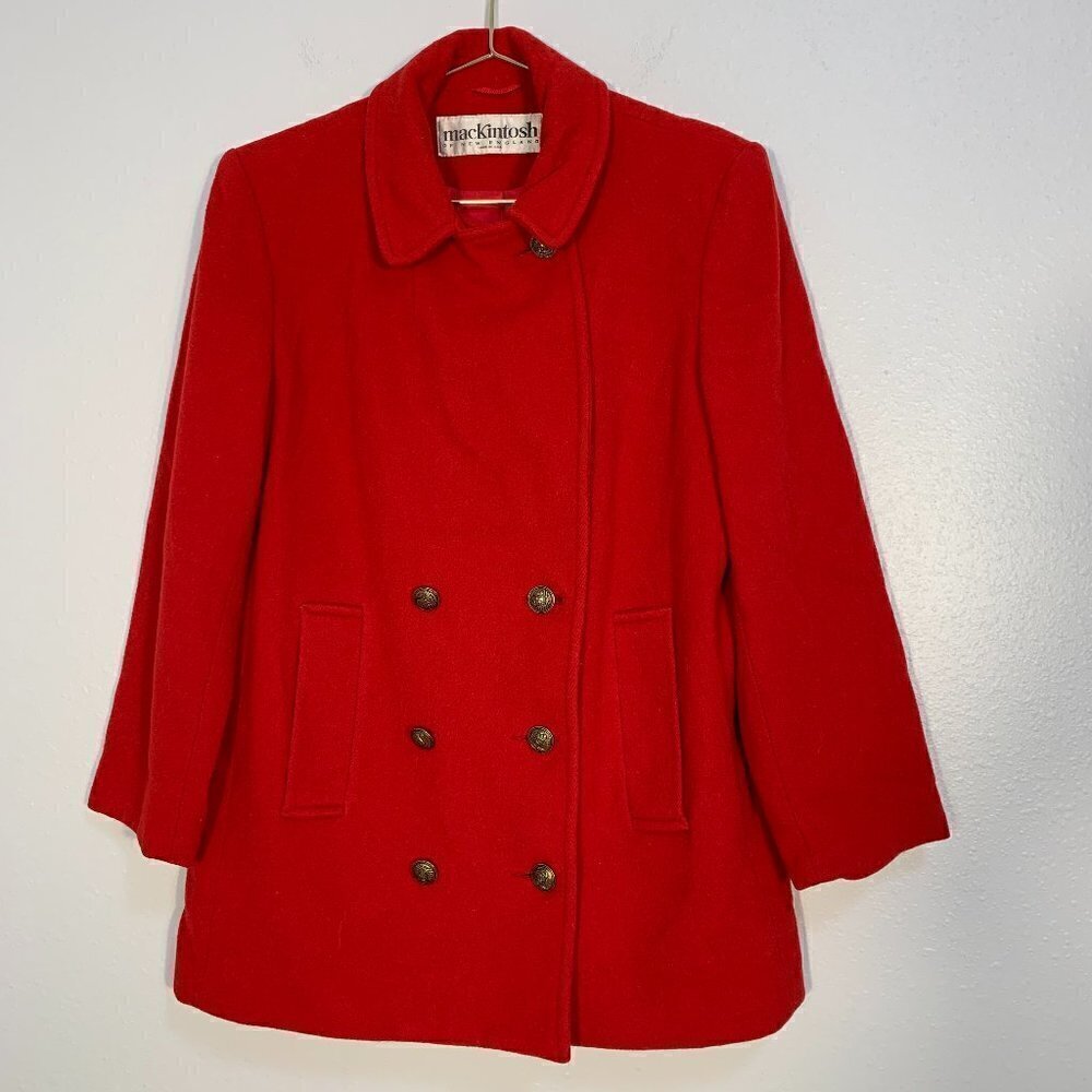 Mackintosh Pea Coat  Red Wool Jacket